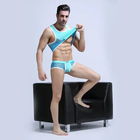 Men's Vest Mesh Ultra-thin Sports and Leisure Fitness Base