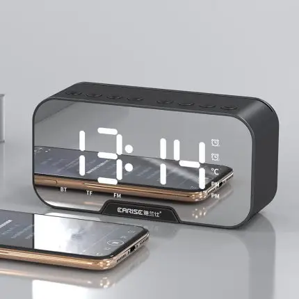Alarm Clock Wireless Bluetooth Speaker Mini Home Outdoor Card