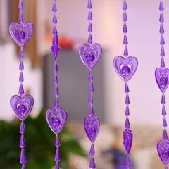 Household Plastic Crystal Acrylic Door Chain Decoration - All Purple - View 1