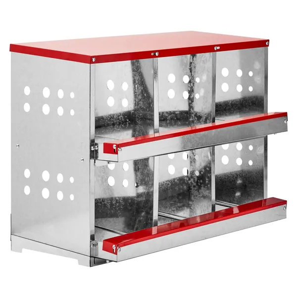 6 Compartments, 84x43x62, Sloping Roof, Disassembled, Iron, Red Red - Shop at LoveMi