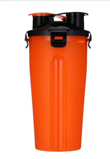 2 In 1Pet Water Bottle Dispenser Travel Portable Dog Cat Drinking Silicone Bowl Orange - Shop at LoveMi