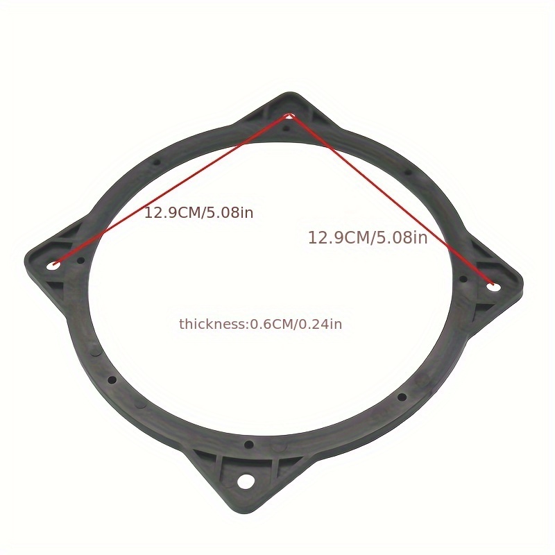 2PCS 6.5 Inch Front Door Speaker Adapter Spacer Rings Compatible With 2006-2020 Hyundai Genesis Sonata Elantra Tucson Azera Santa Fe KIA Forte Sedona NIRO — foto 5