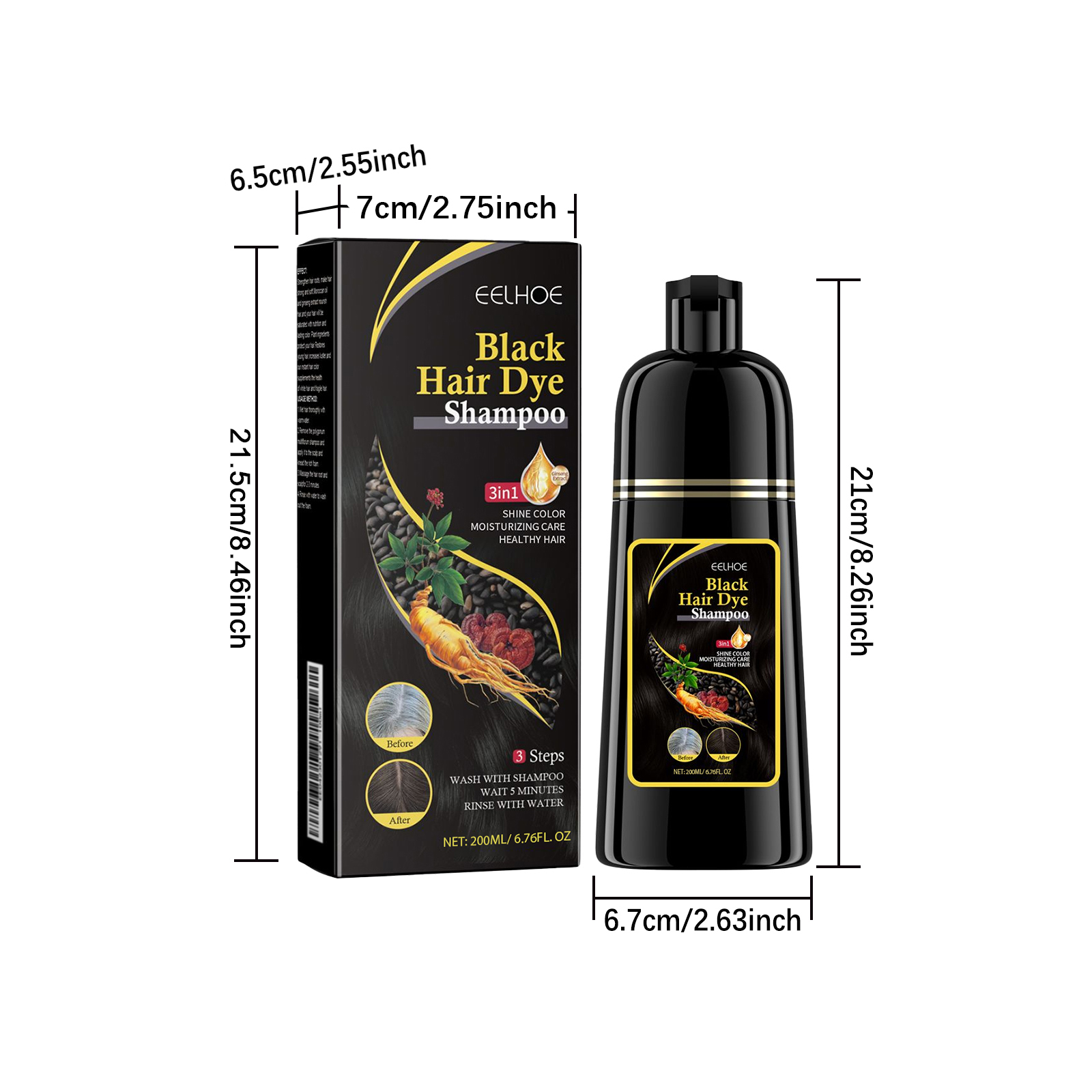 Herbal E Ssence Hair Dye Shampoo, Plant-Based Care, DIY, Long-Lasting Color, Healthy Hair Coloring — foto 16