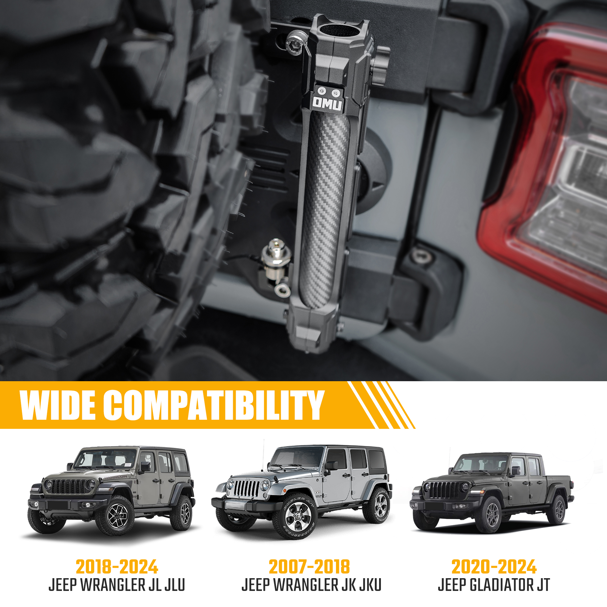 Tailgate Flagpole Holder Bracket For Jeep Wrangler JK 2007-2017 And JL2018