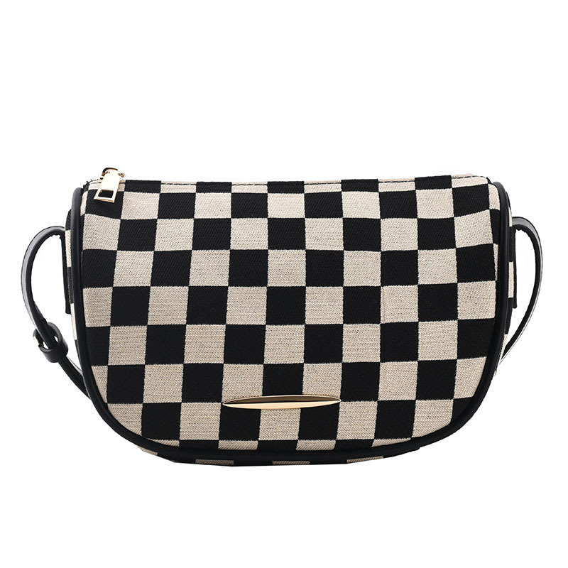 Black And White Contrast Simple Shoulder Bag