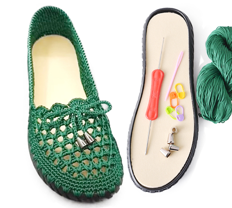 Handwoven Summer Cool Hollow Thread Water Grass Flower Bean Shoes