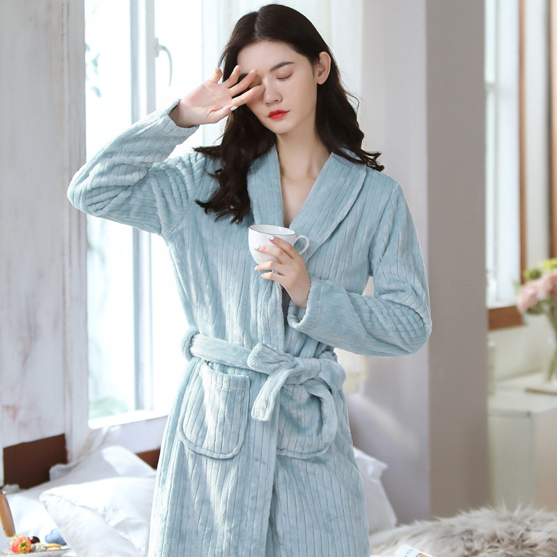 Title 10, Thick coral fleece pajamas for lovers, offering...