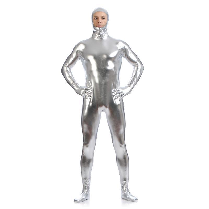 Rubberized Bodysuit Men's Full Coverage Face
