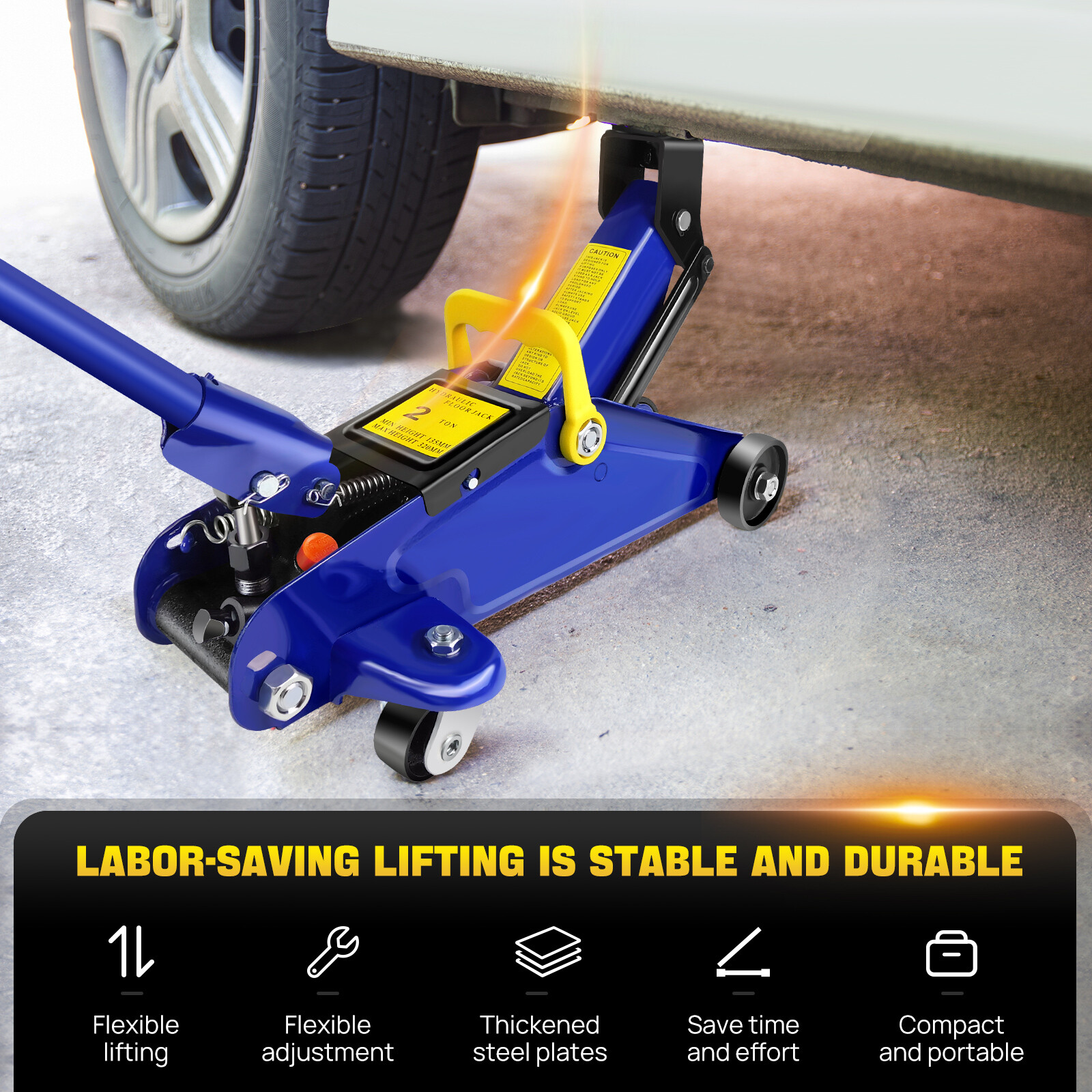 Trolley Jack 2 Ton Tonne Low Profile Hydraulic Floor Lifting Car Van Garage New 7