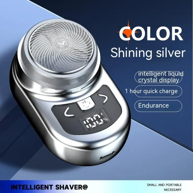 Smart Mini Electric Shaver With Digital Display Sq009 Silver Ice - Shop at LoveMi