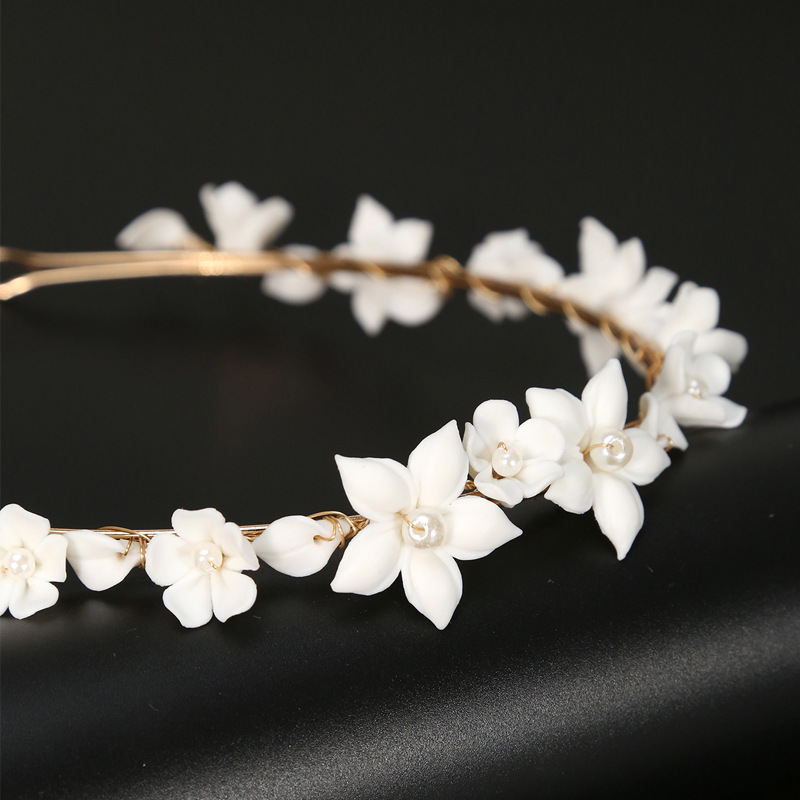 INS Style Ceramic Flower Hair Hoop
