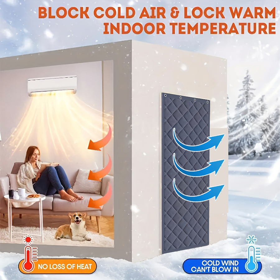 Winter Magnetic Quilted Door Curtain, Hook-style For Easy Installation, Windproof And Cold-resistant, Keeps Heat In, Suitable For RVs, Home Entrances, Garages, Porches, And More, Providing Warmth, Lig — foto 7