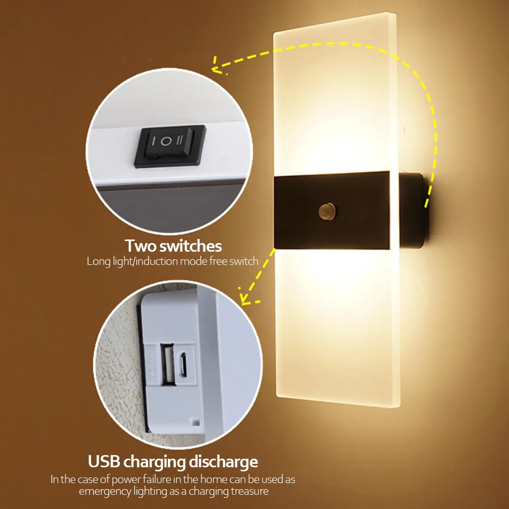 Indoor Sensing USB Charging Wall Lamp – image 2
