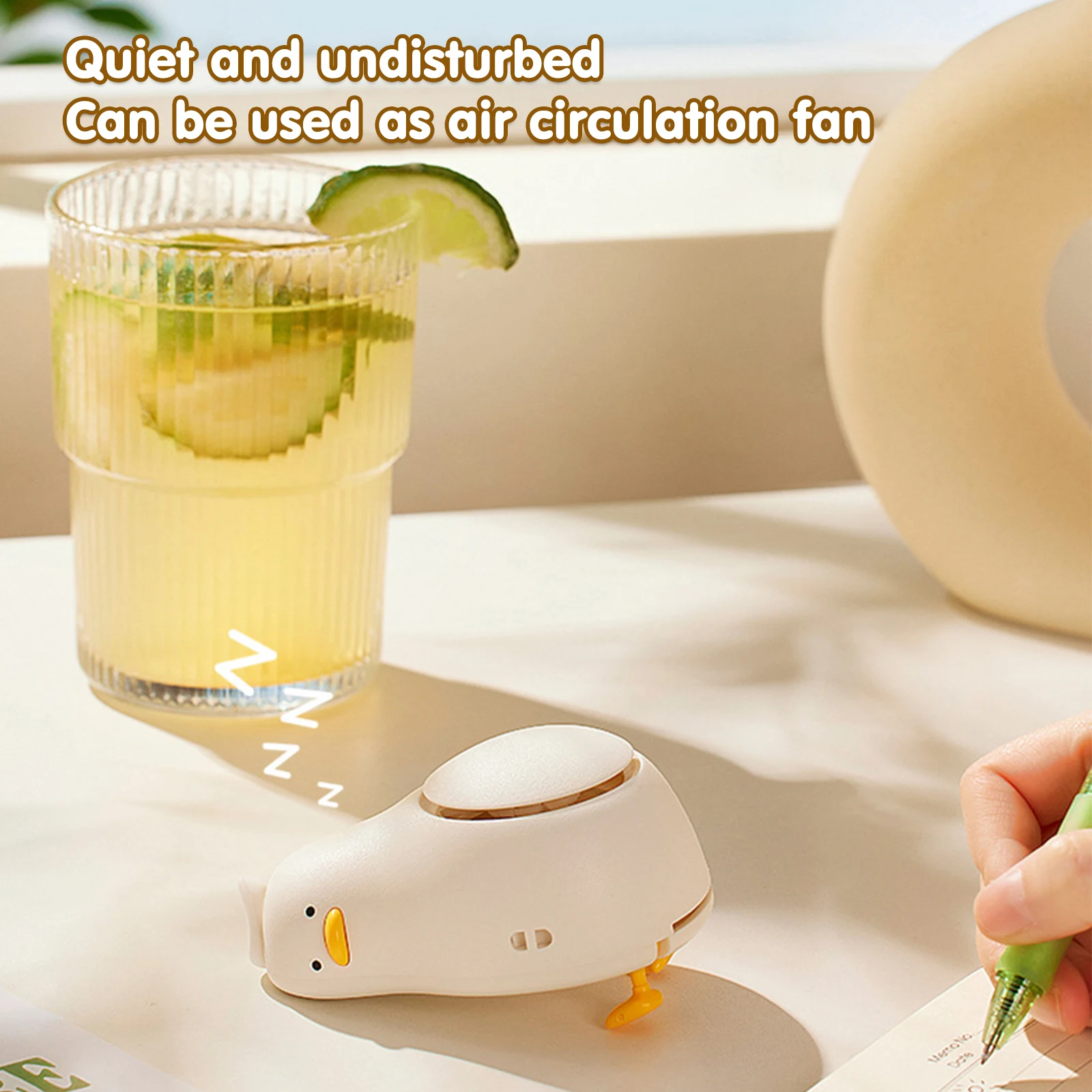 Title 8, Three-speed Mini USB Fan Cute Duck Outdoor Mini...