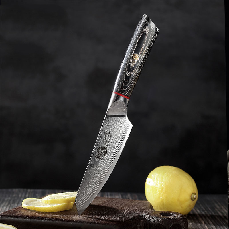 Title 3, Three Slicing Fruit Knives Damascus Steel Peel