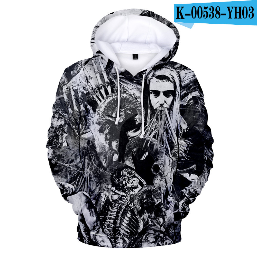 Rapper Surrounding 3D Digital Color Printing Hooded Sweater Men's Sweater Autumn And Winter Models