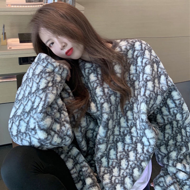 Loose Temperament Is Thin Leopard Print Lazy Pullover Sweater Women