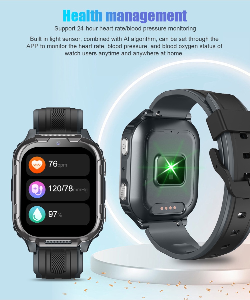 4G Kids Smart Watch With GPS Tracker, Video Call, SOS Safety Alert, WiFi Positioning, Camera, Sleep Monitor Pedometer Smartwatch For Boys And Girls