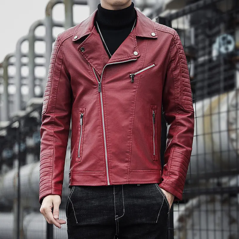 Spring And Autumn Leather Clothes Men's Motorcycle
