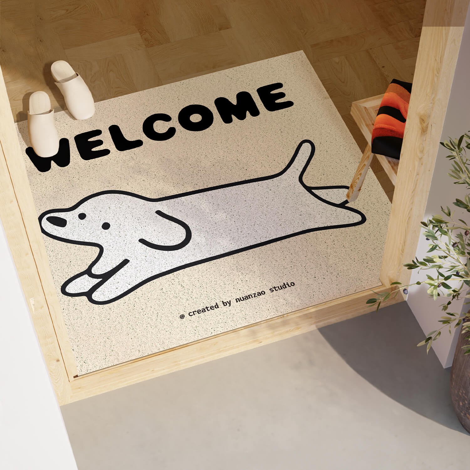 Japanese Cartoon Floor Mat Entry
