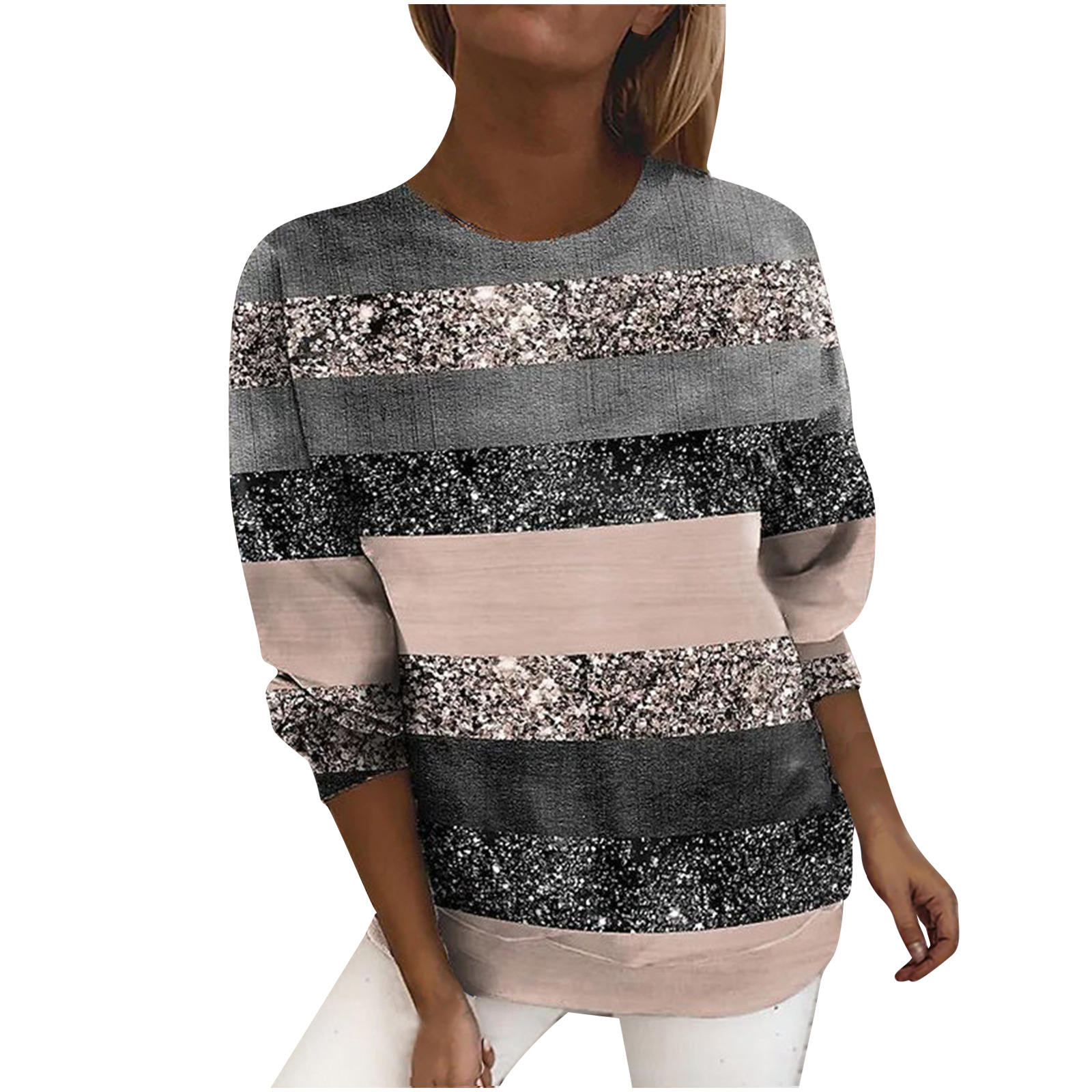Round Neck Pullover Loose Style Street Trendy