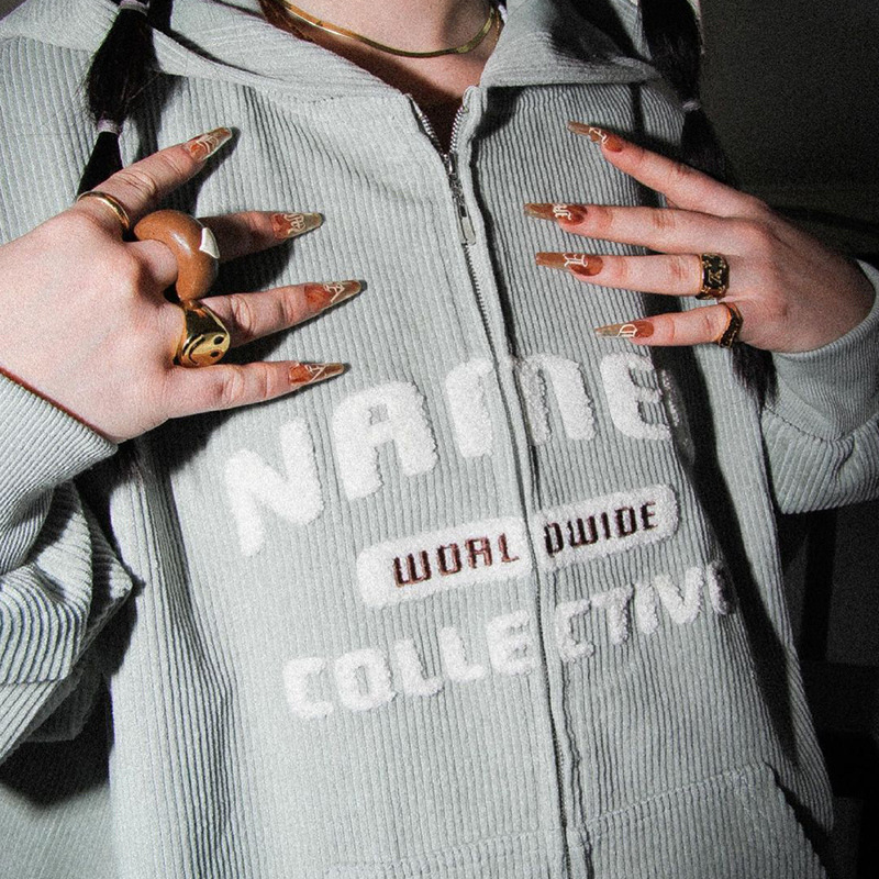 New Women's Fashion Letter Hooded Zipper Cardigan Jacket