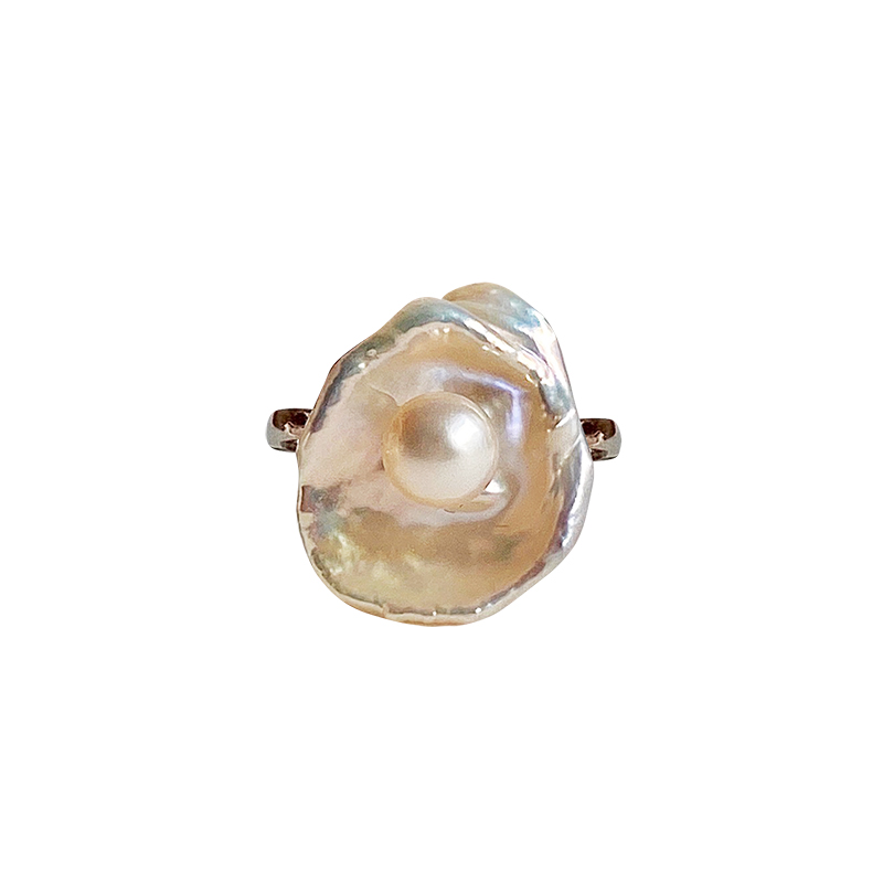 Title 1, Bague Femme Perle Naturelle Baroque