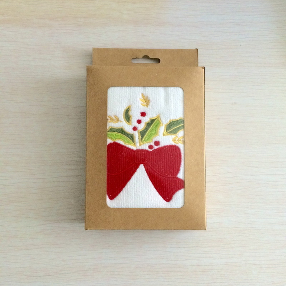 New Year's Gift Christmas Embroidered Towel Tea Towel — image 1