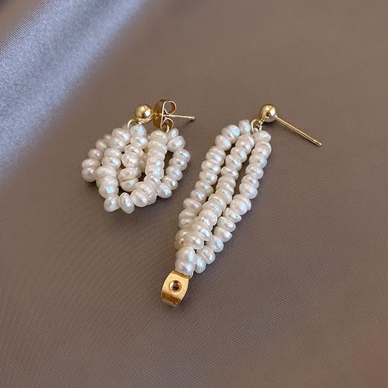 Title 5, Silver Needle French Vintage Freshwater Pearl E...