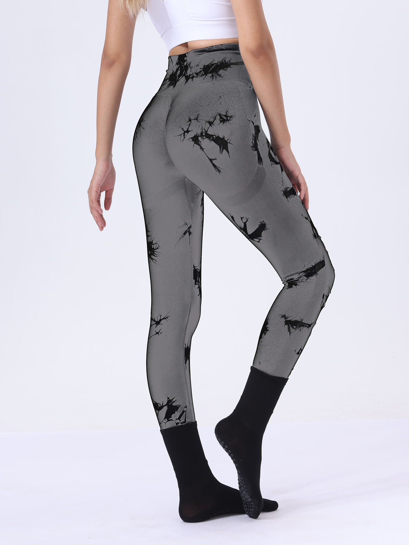 Pantalones Atléticos Levantamiento de Glúteos Yoga Gimnasio, Hueca Control Abdomen Control Deportes Leggings T - Imagen 13 de 19