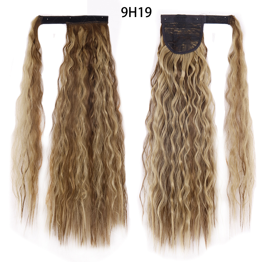 Ponytail Wig Water Wave Velcro Banding Chemical Fiber High Temperature Silk — foto 32