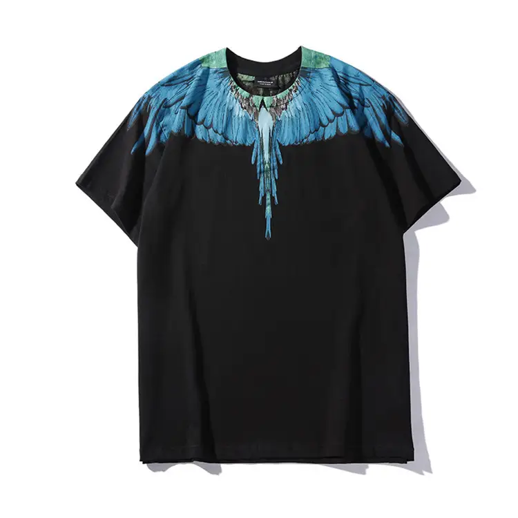 Jungle Blue Wings Men And Women Couple Short Sleeves