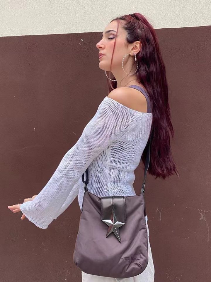 Women's New One-shoulder Solid Color Sweater