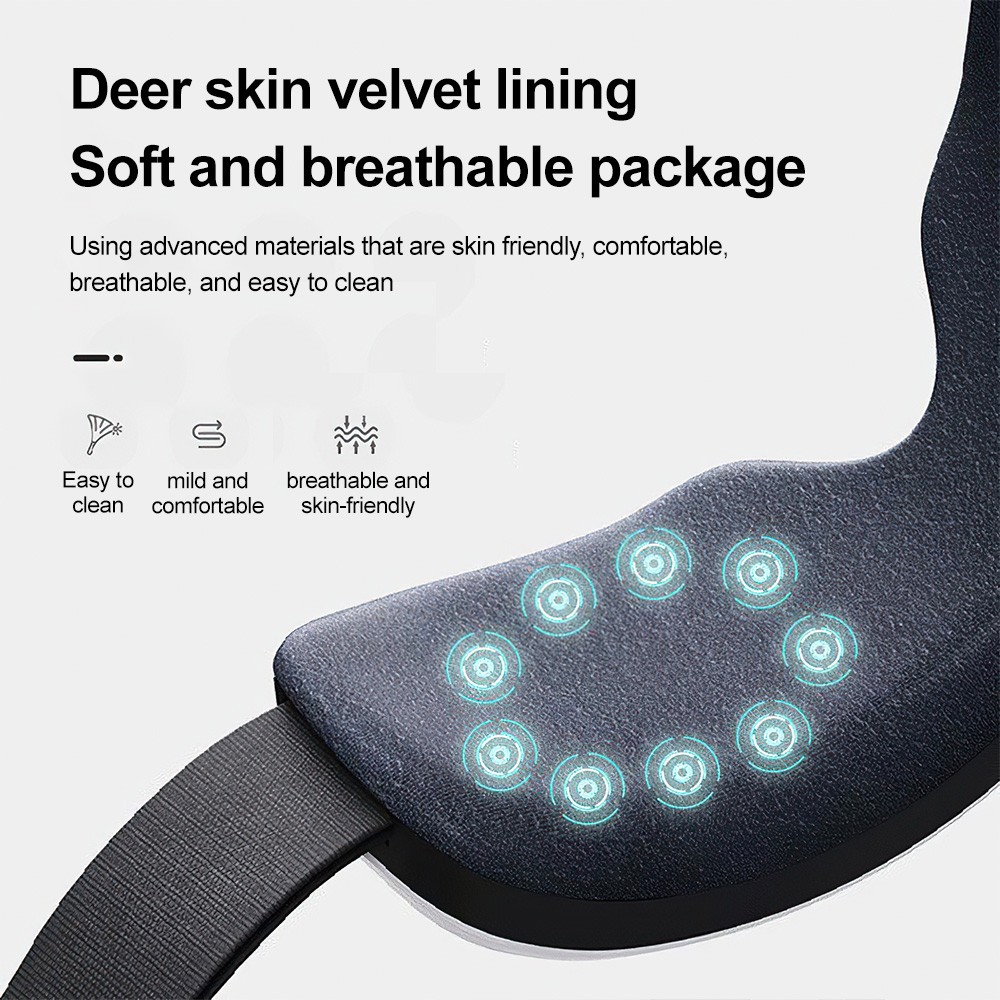 Smart Eye Massager  Vibration Heat Airbag Relieve Eye Fatigue Strain Bluetooth