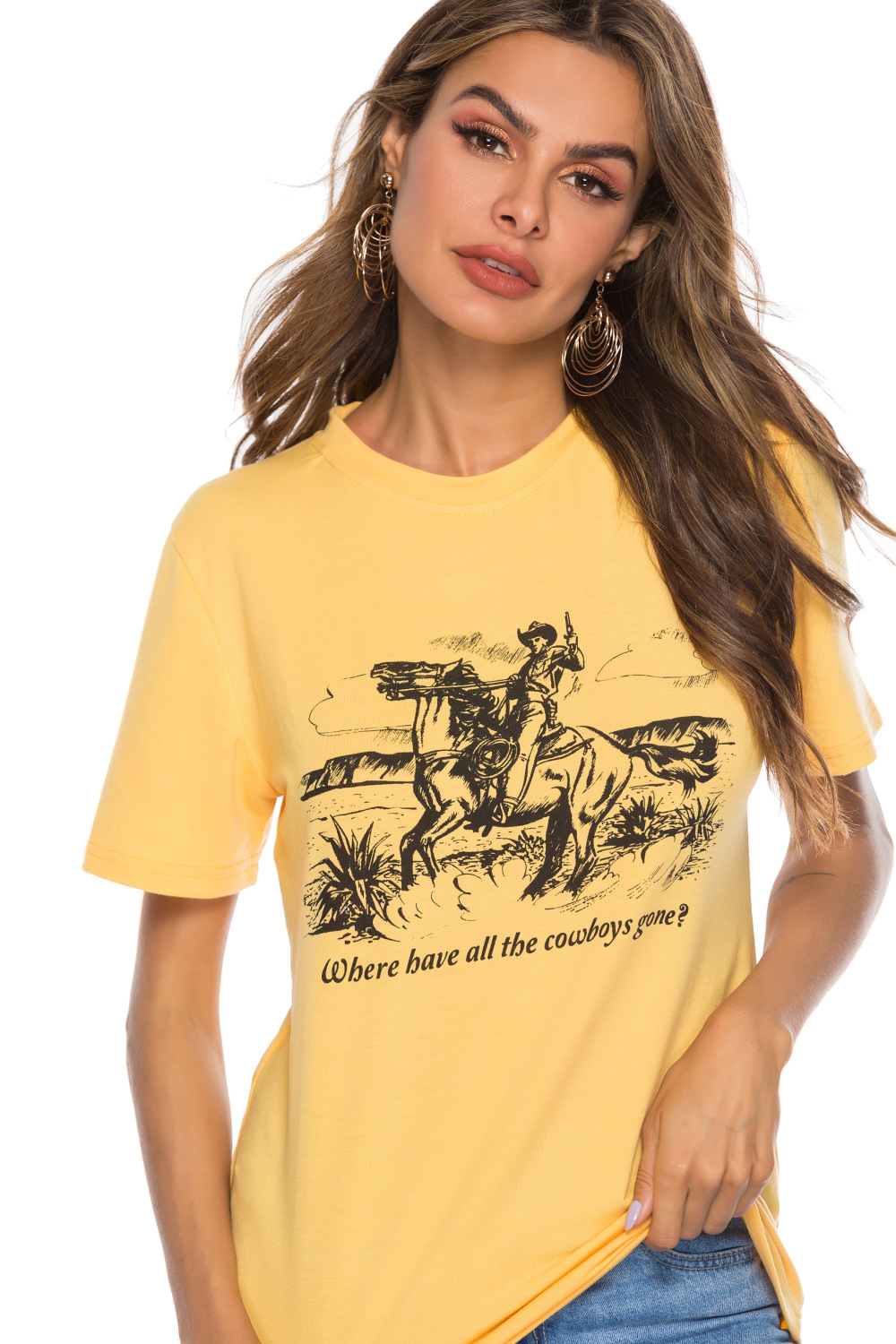 Printed Slim Plus Size Women's Short Sleeves