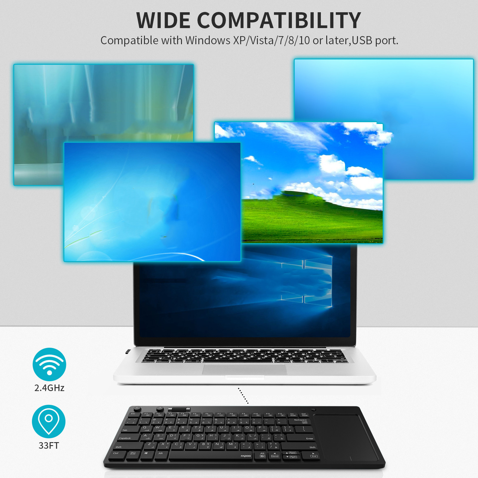 Home Integrated Wireless Keyboard And Mouse Touchpad