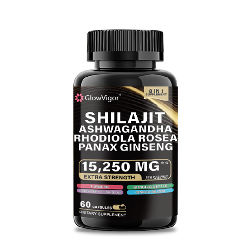 Herbal supplement with Shilajit and Ginseng, Nature's Synergy Formula containing Shilajit Pure Himalayan, Ashwagandha, Rhodiola Rosea, Panax Ginseng, Gingko Biloba, Turmeric, Stinging Nettle, Cordyceps Mushroom, and more in one capsule. Designed for both 