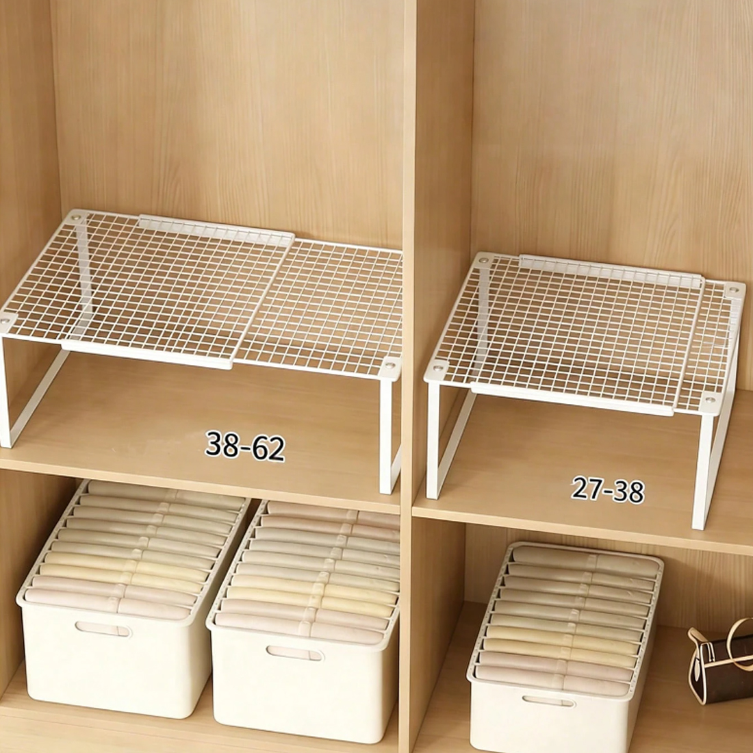 Extendable Wardrobe Tiered Shelves, Storage Rack,cabinet — image 10
