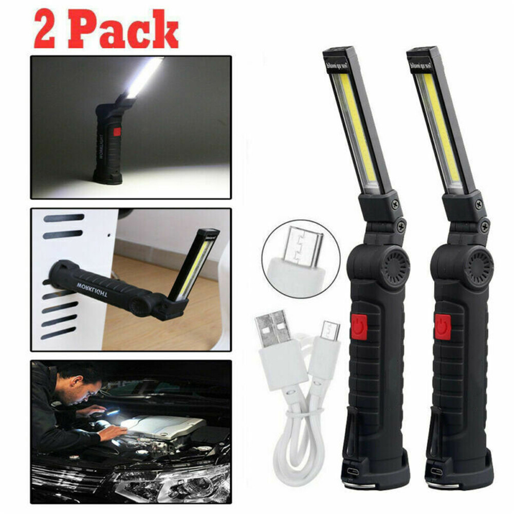 Magnetic Folding COB Work Light, 2-Pack