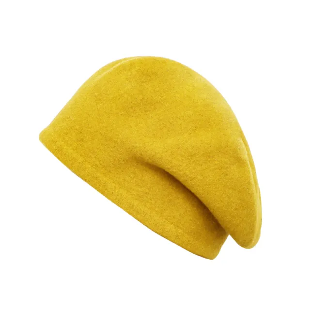 Knitted Wool Hat To Keep Warm Pile Yellow - Shop at LoveMi