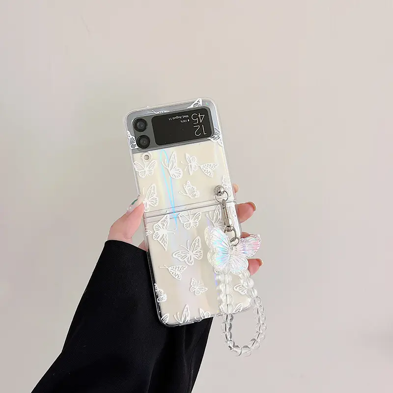 Black And White Butterfly Chain PC Hard Shell