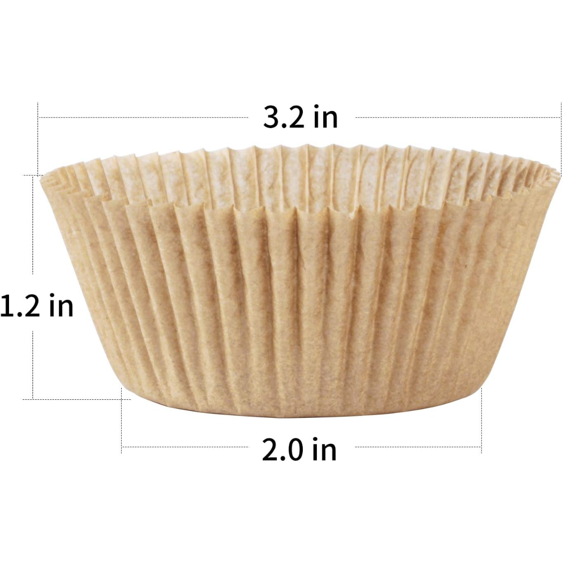 Standard Natural Cupcake Liners 500 Count, No Smell, Grease-Proof Paper Muffin Liners, Food-grade Baking Cups For Cupcakes, Muffins, Nuts — foto 4