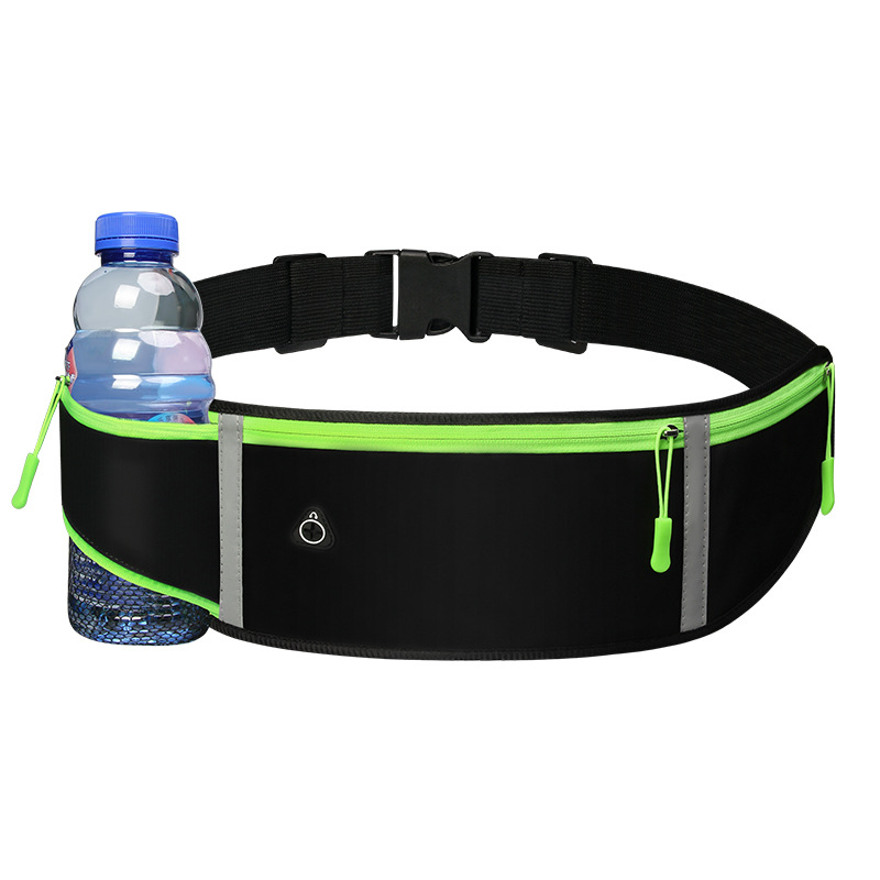 Light slim running belt with pocket and zipper for sports.