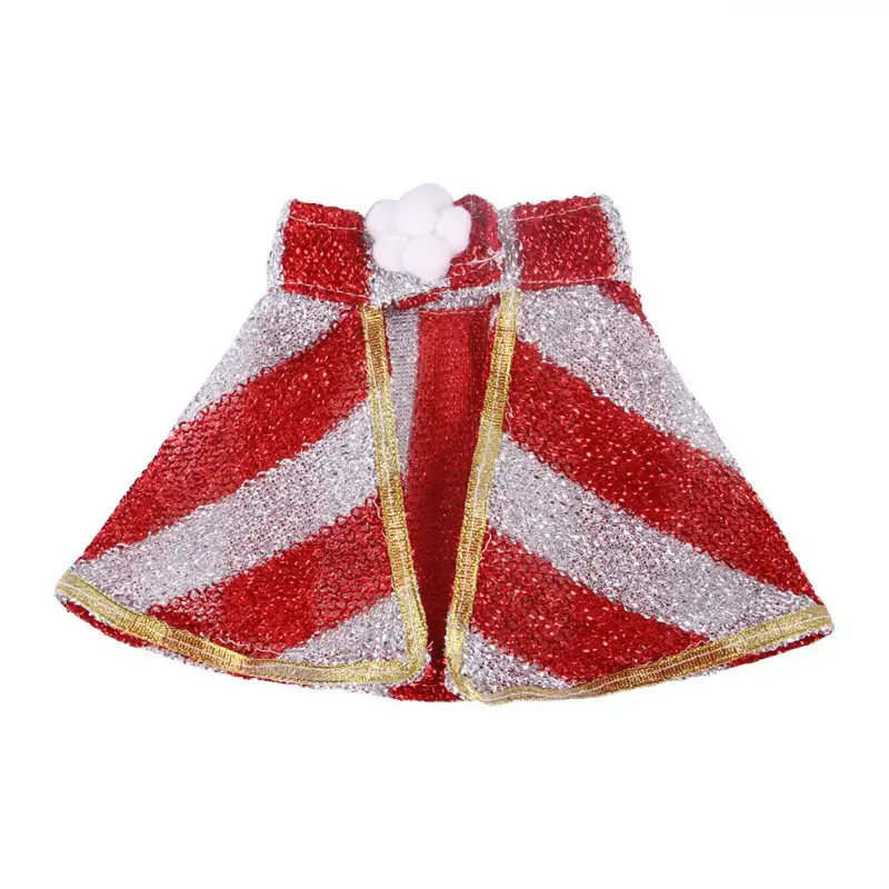 Cat Small White Floral Striped Top Dog Snowflake Festive Cloak
