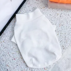 Cotton Bottomed Dog And Cat Anti-hair Small Dog Clothing - White - View 1