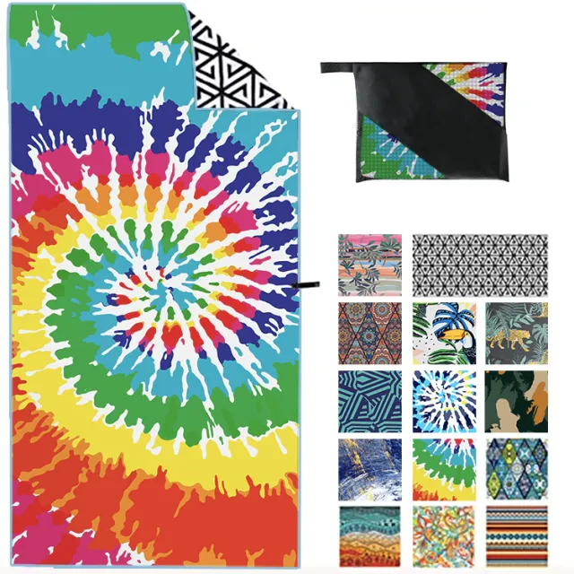 Double sided Fleece Quick drying Printed Beach Towel 5 Style - Shop at LoveMi