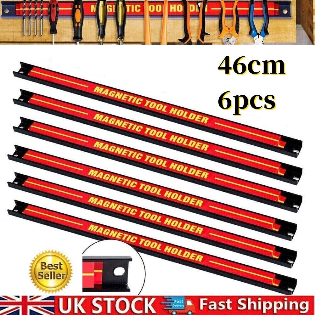 6x18 Heavy Duty Magnetic Tool Bar Storage Holder Rack Garage Wall Holder Strips 6