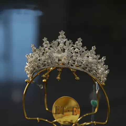 New Wedding Dress Silver Forehead Crown Temperament Luxury Rhinestone