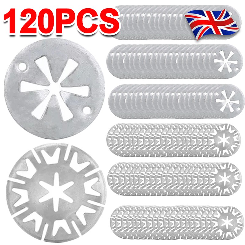 120 Pack Heat Shield Clips Car Exhaust Metal Locking Star Washers Fixing Auto HS — image 5