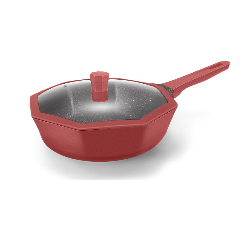 28deep frying pan red no gift